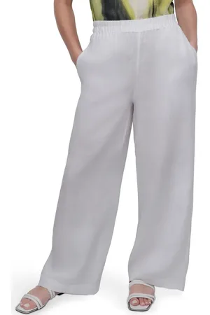 DKNY Wide Leg Linen Pants in at Nordstrom, Size X-Large