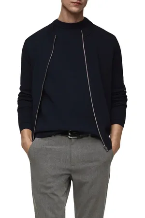 MANGO Textured Full-Zip Knit Cardigan in at Nordstrom, Size Large