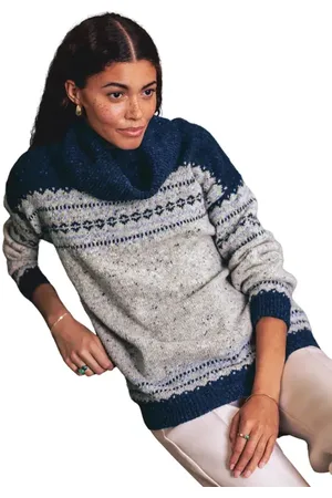 CELTIC & CO. Donegal Fair Isle Roll Neck Sweater in at Nordstrom, Size Small