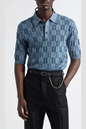 AMIRI Checkboard Polo in at Nordstrom, Size Xx-Large
