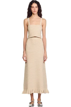 Sandro Rhinestone knit crop top in at Nordstrom, Size X-Small