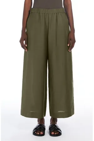 Max Mara Minnie Linen Wide Leg Crop Pants in at Nordstrom, Size 4