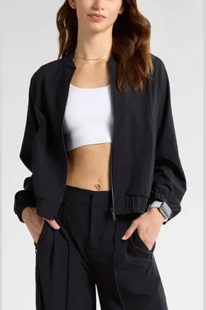 Zella In Flight Bomber Jacket in at Nordstrom, Size Xx-Large