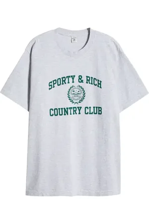 Sporty & Rich Varsity Crest Graphic T-Shirt in at Nordstrom, Size Medium
