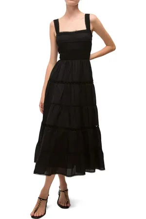 VERONICA BEARD Lucien Picot Trim Lace Inset Dress in at Nordstrom, Size 4