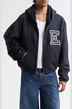 ERL Gender Inclusive Oversize Varsity Zip Hoodie in at Nordstrom, Size Medium