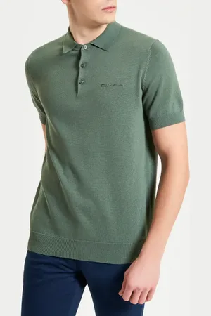Ben Sherman Signature Organic Cotton Polo Sweater in at Nordstrom, Size Medium