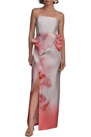 Donna Karan Placed Floral Strapless Column Gown in at Nordstrom, Size 8