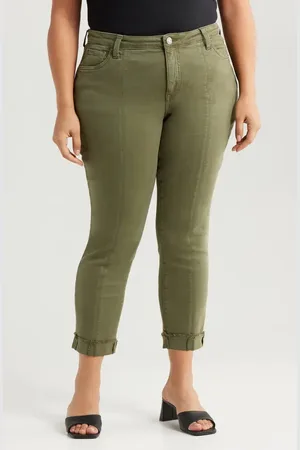 Kut From The Kloth Amy Crop Straight Leg Twill Pants in at Nordstrom, Size 16W