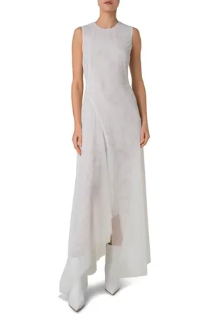 AKRIS Sleeveless Technical Tulle Gown in at Nordstrom, Size 2