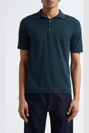 JOHN SMEDLEY Mycroft Cotton Polo Sweater in at Nordstrom, Size Small