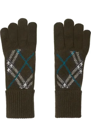 Burberry Check Cashmere Blend Gloves in at Nordstrom, Size Small