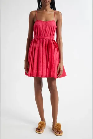 ULLA JOHNSON Beatriz Dot Jacquard Cotton Dress in at Nordstrom, Size 12