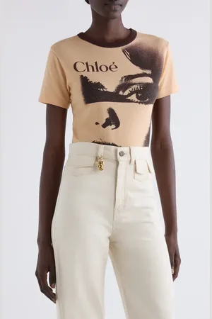 Chloé Portrait Graphic T-Shirt in at Nordstrom, Size Large