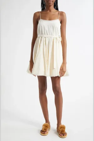 ULLA JOHNSON Beatriz Dot Jacquard Cotton Dress in at Nordstrom, Size 10