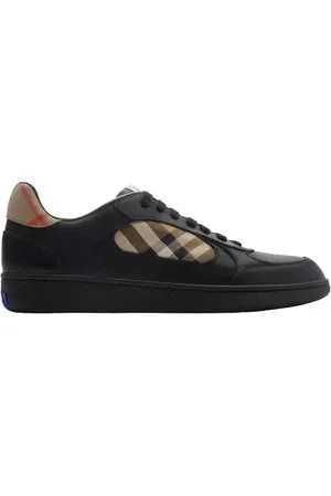 Burberry Terrace Check Leather & Canvas Sneaker in at Nordstrom, Size 6Us