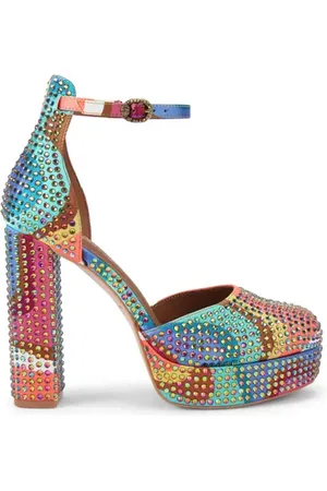 Kurt Geiger Shoreditch Embellished Ankle Strap Platform Pump in at Nordstrom, Size 8Us