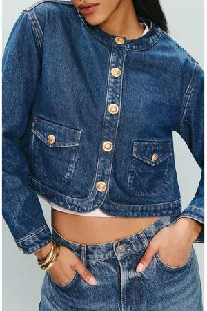 Reformation Braxton Crop Denim Jacket in at Nordstrom, Size Small