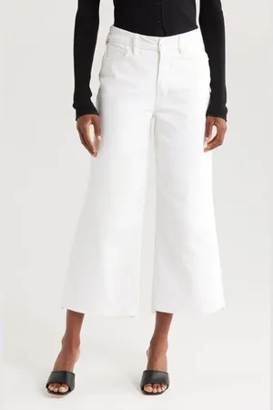 GOOD AMERICAN Good Waist Crop Palazzo Jeans in at Nordstrom, Size 16