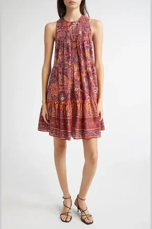 ULLA JOHNSON Mari Cotton Blend Trapeze Dress in at Nordstrom, Size 8