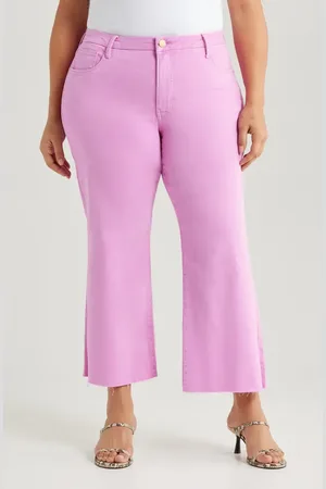 Kut From The Kloth Meg Fab Ab Raw Hem High Waist Wide Leg Jeans in at Nordstrom, Size 20W
