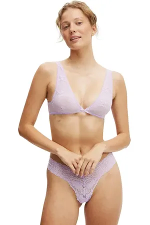 Cotton On Airlie Lace Plunge Bralette in at Nordstrom, Size X-Small