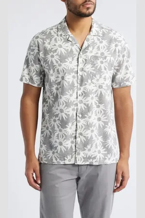 Rails Waimea Short Sleeve Linen Blend Camp Shirt in at Nordstrom, Size X-Large