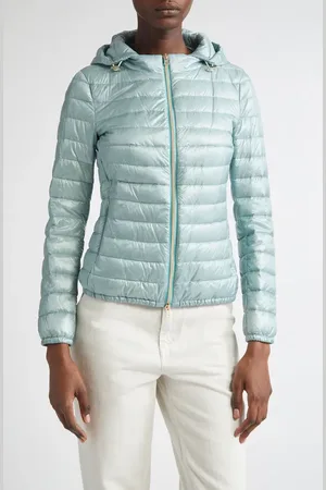 HERNO Angela Hooded Ultralight Nylon Down Bomber Jacket in at Nordstrom, Size 12 Us