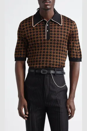 AMIRI MA Quad Polo Sweater in at Nordstrom, Size Medium