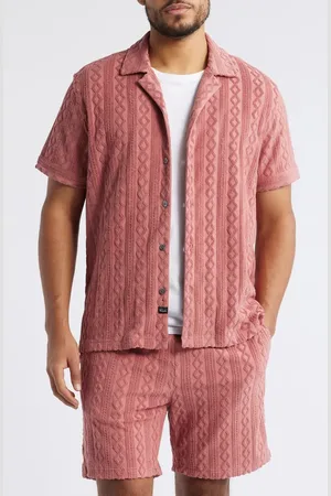 Rails Maverick Textured Knit Camp Shirt in at Nordstrom, Size Small