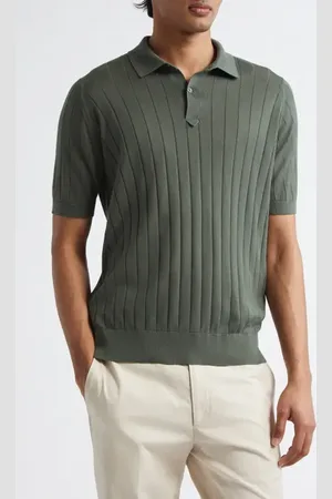 JOHN SMEDLEY Leeshaw Cotton Rib Polo in at Nordstrom, Size Medium