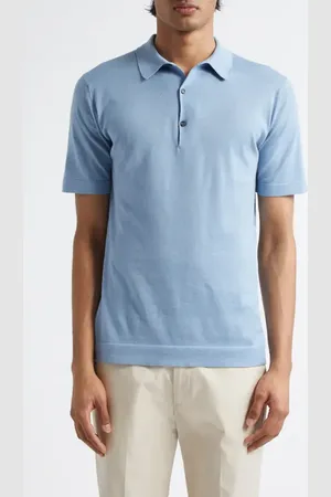 JOHN SMEDLEY Mycroft Cotton Polo Sweater in at Nordstrom, Size Medium