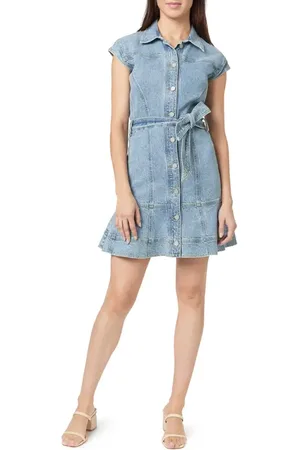 HABITUAL Belted Denim Minidress in at Nordstrom, Size X-Large