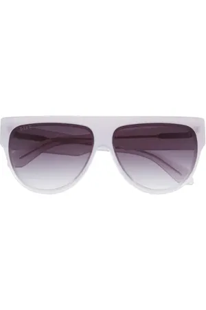 DIFF EYEWEAR Georgie 58mm Gradient Shield Sunglasses in Thistle /Grey Gradient at Nordstrom