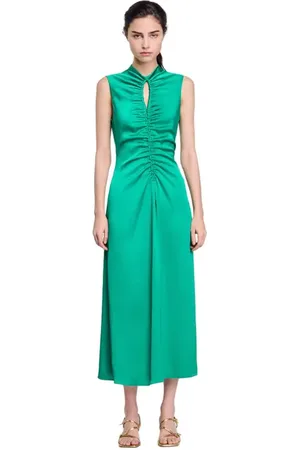 Sandro Draped satin-effect dress in at Nordstrom, Size 42 Eu