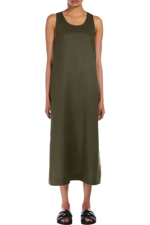 Max Mara Douglas Twist Back Sleeveless Linen Maxi Dress in at Nordstrom, Size 0