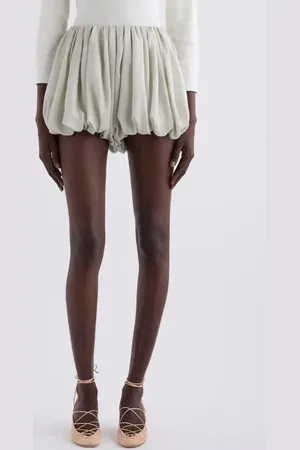 Chloé Flowy Bubble Silk & Wool Shorts in at Nordstrom, Size 6 Us