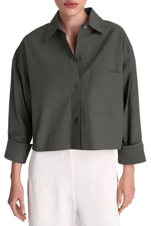 TWP Soon to Be Ex Crop Button-Up Shirt in at Nordstrom, Size Medium