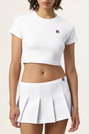 Fila X Hailey Stretch Cotton Rib Baby Tee in at Nordstrom, Size Large
