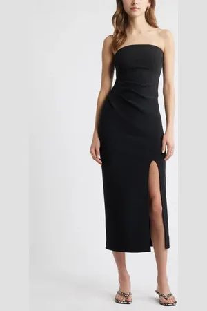 Open Edit Ruched Strapless Maxi Dress in at Nordstrom, Size X-Small