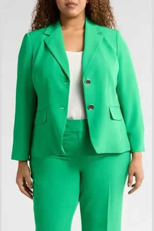 Kasper Two-Button Crepe Blazer in at Nordstrom, Size 18W