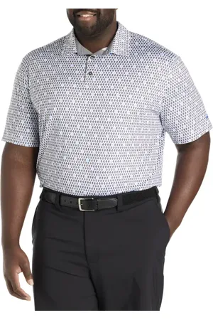 Reebok Big & Tall Contrast Diamond Print Polo Shirt in at Nordstrom, Size Xx-Large