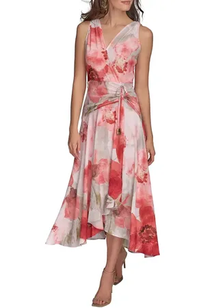 Donna Karan Floral Midi Dress in at Nordstrom, Size 10
