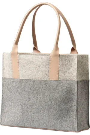 Graf Lantz Jaunt Merino Wool Midi Tote in Granite /Heather White - at Nordstrom, Size Large