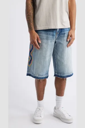 Diet Starts Monday Snake Embroidered Denim Shorts in at Nordstrom, Size 34