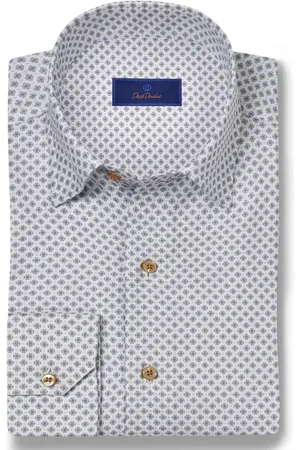 David Donahue Neat Geo Print Sport Shirt in at Nordstrom, Size Xx-Large