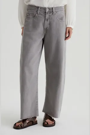 AG Hattie Raw Hem High Waist Crop Barrel Jeans in at Nordstrom, Size 26