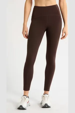 Zella Studio Luxe High Waist Pocket 7/8 Leggings in at Nordstrom, Size Large
