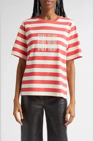 Stand Studio Hallie Organic Cotton Oversize Graphic T-Shirt in at Nordstrom, Size Xx-Small