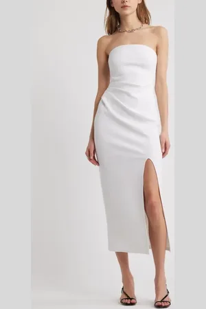 Open Edit Ruched Strapless Maxi Dress in at Nordstrom, Size Xx-Small